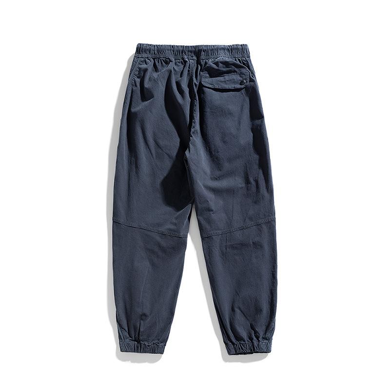 New Autumn Multi-button Work Pants Pure Cotton Loose Trousers Men's Trousers Versatile