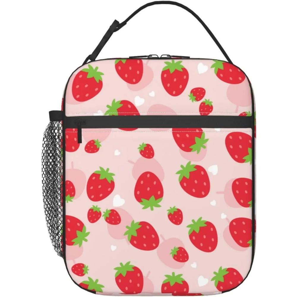 

Сумка для ланча Молот-рыба Изолированный ланч-бокс Многоразовые сумки-холодильники для женщин, мужчин, взрослых, девочек, мальчиков, для работы, школы, пикника, кемпинга земляничный