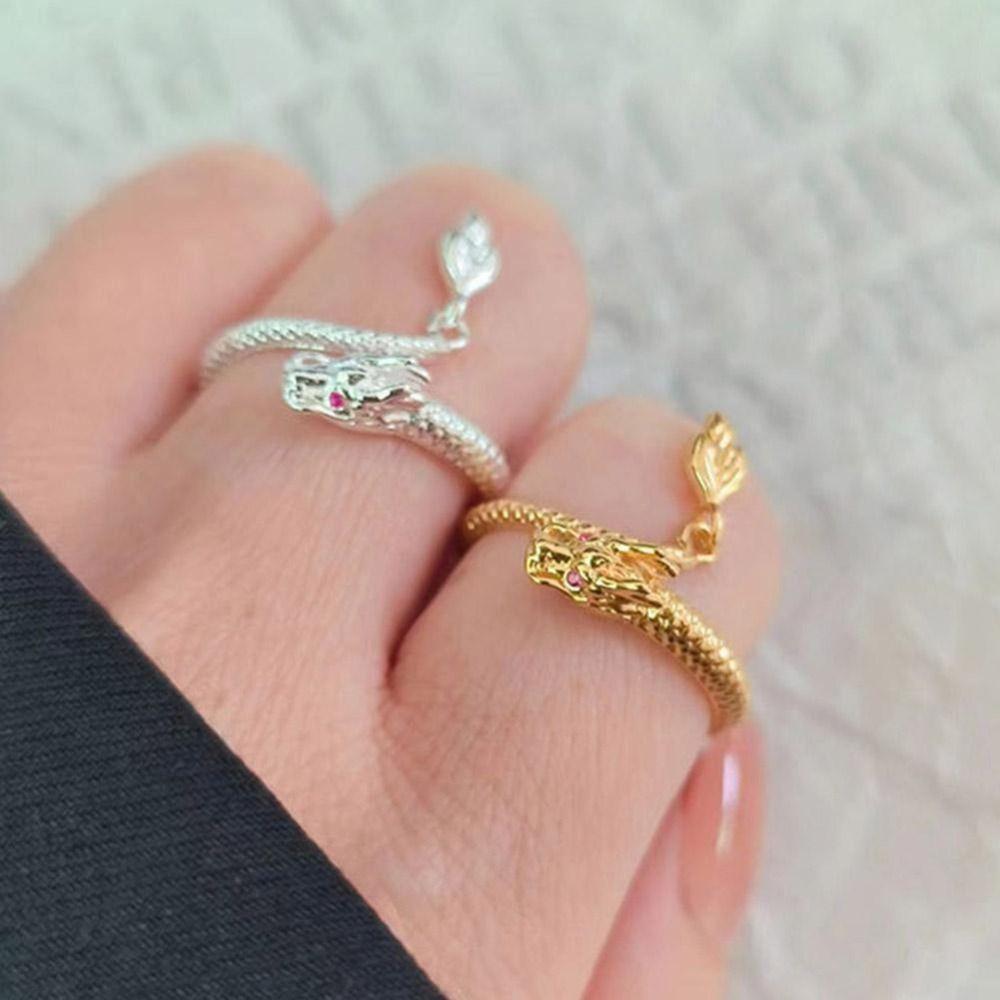 Bring Good Luck Tail Ring Adjustable Dragon Shaped Open Ring Dragon's Tail Qiankun Lucky Ring