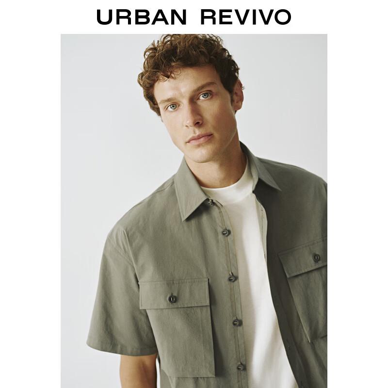 UR Heren Casual Werkkleding Zak Korte Mouw Shirt