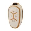 Compatible with Lynk & Co 01/02/03 Key Case, 2021 Model, Gold-Edge Style, Car Key Chain Buckle for Men and Women.
