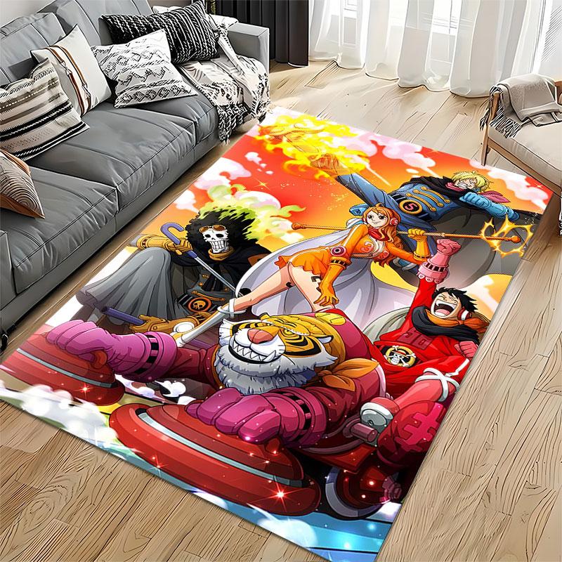 Colorful Anime Adventure Carpet suitable as a non-slip mat for the living room or bedroom sofa