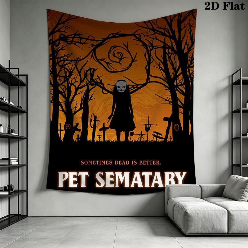 Pet Sematary Pattern Home Decor Tapestry, Wall Hanging, Decorative RV Wall Cloth.SGT0917189