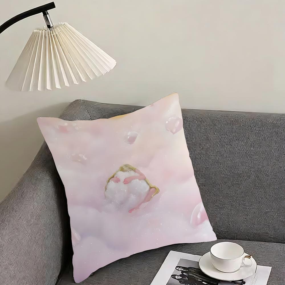 Works by Polish artist Monika Marchewka Cushion Cover Reversible Plush Pillow Cover – For car, sofa, bedroom, perfect as a gift.