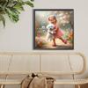 Animal and Girl Full DIY 5D Round Drill Gem Art Diamond Painting Kits for Adults/Beginners Gift Idea Home Wall Decor 40x40cm