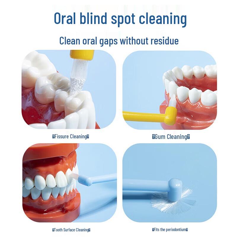 FAWNMUM Soft Bristle Flat Head Toothbrush