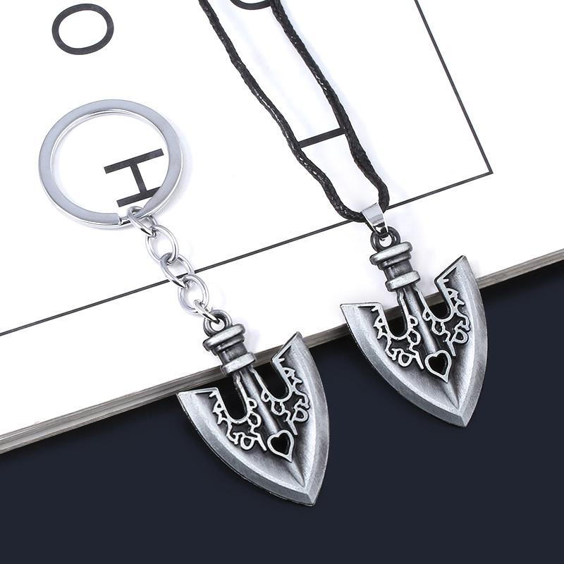 Anime JOJOS BIZARRE ADVENTURE Keychain Kujo Jotaro Arrow Metal Pendant Chain Choker Keychain Charm Gifts Cosplay Jewelry