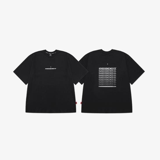 TREASURE REBOOT Overfit Reflective T-shirt Black