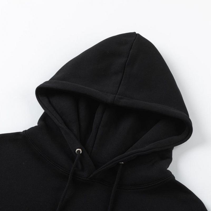 European Style Embroidered Hooded Sweatshirt - Casual, Fleece-Lined, Long Sleeve, Autumn/Winter Loose Fit
