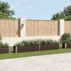 Garden Raised Bed Galvanized Steel 320 * 40 * 45 Cm Brown