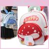 Letters Cartoon Mushroom Toddler Backpack With Lightweight Oxford Fabric For School Use