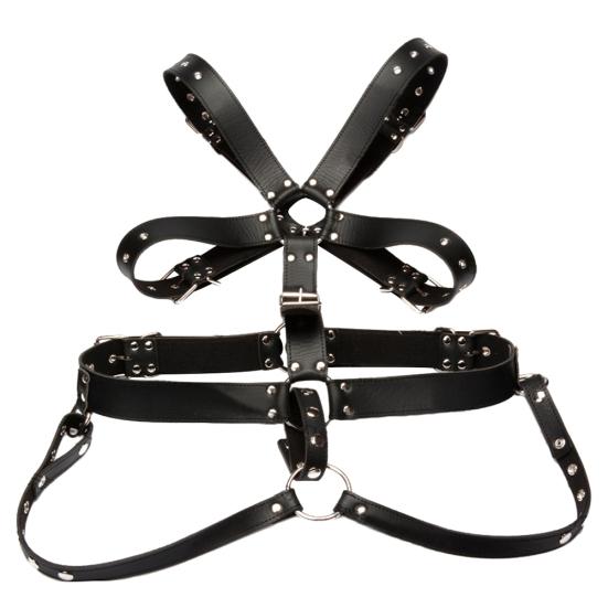 Umělá kůže Bondage Slave Zadržovací popruhy Muži Hrudní postroj pro dospělé Sexuální hračka