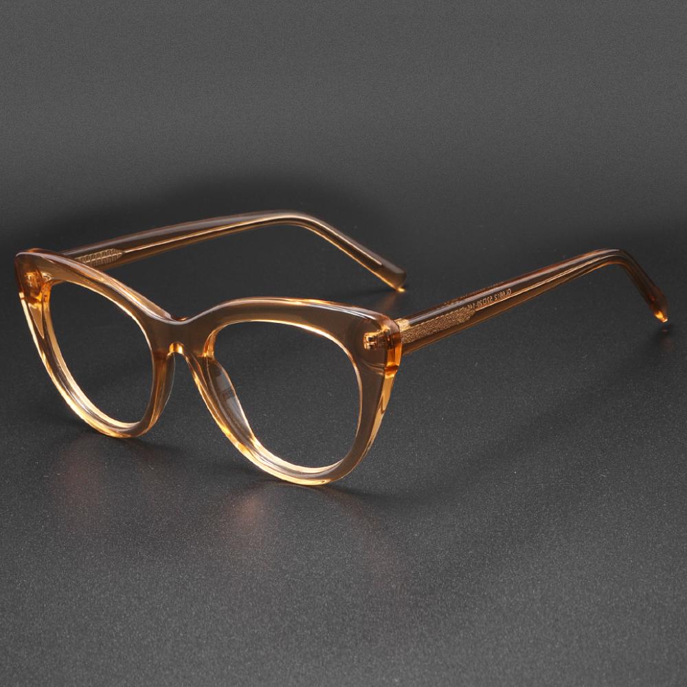 

Cat Eyes Acetate Glasses Frame for Women Prescription Myopia Eyeglasses Frame Women Retro Luxury Brand Designer Spectacles помаранчевий