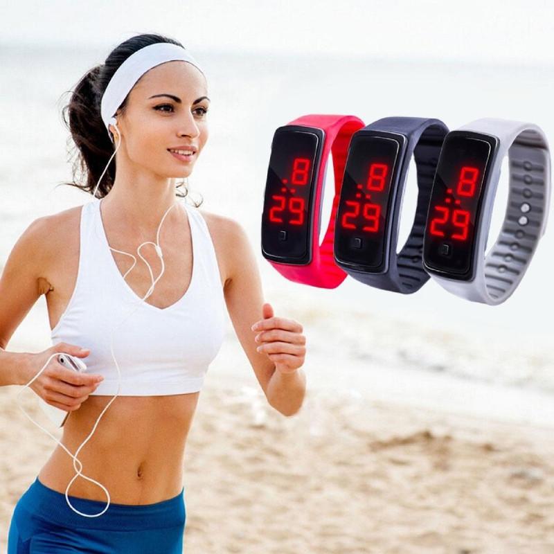 Childrens Digital Led Electronic Watch With Plastic Band For Kids And Students