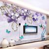 Carta da Parati 3D Cigno Stereo Fiore Gioielli Murale Soggiorno TV Divano Camera da Letto Decorazione Casa Carta da Parati per Parete