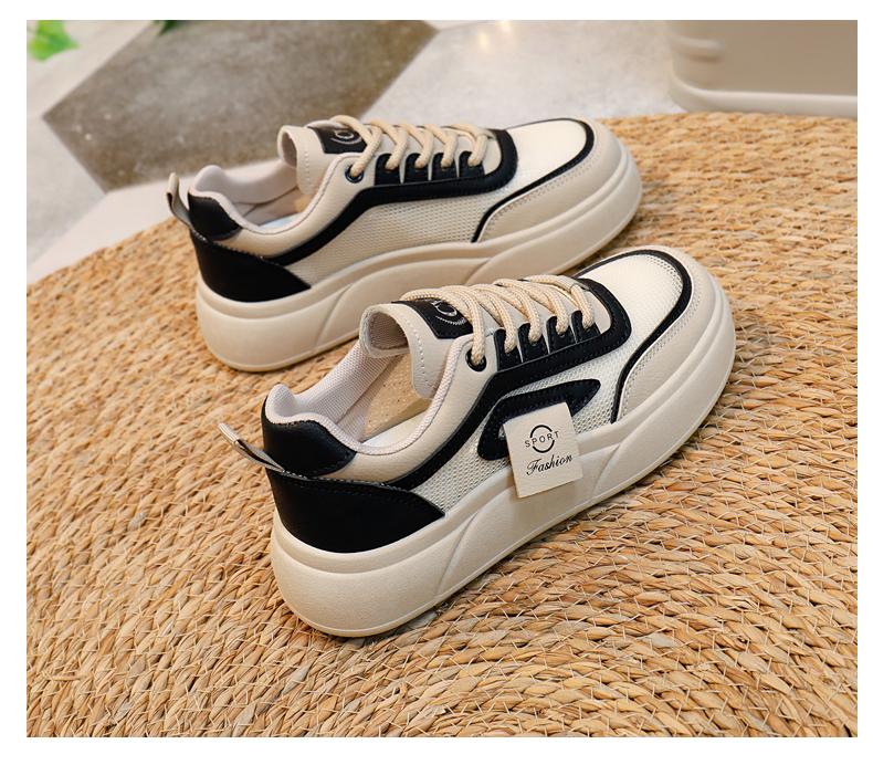 

Женские сетчатые спортивные белые туфли для женщин, модные нескользящие массивные кроссовки для студентов, повседневные туфли на вулканизированной подошве со шнуровкой 35