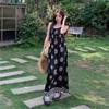 New ArrivalS Open Run Women S Folk Pattern Strap Long dreSS