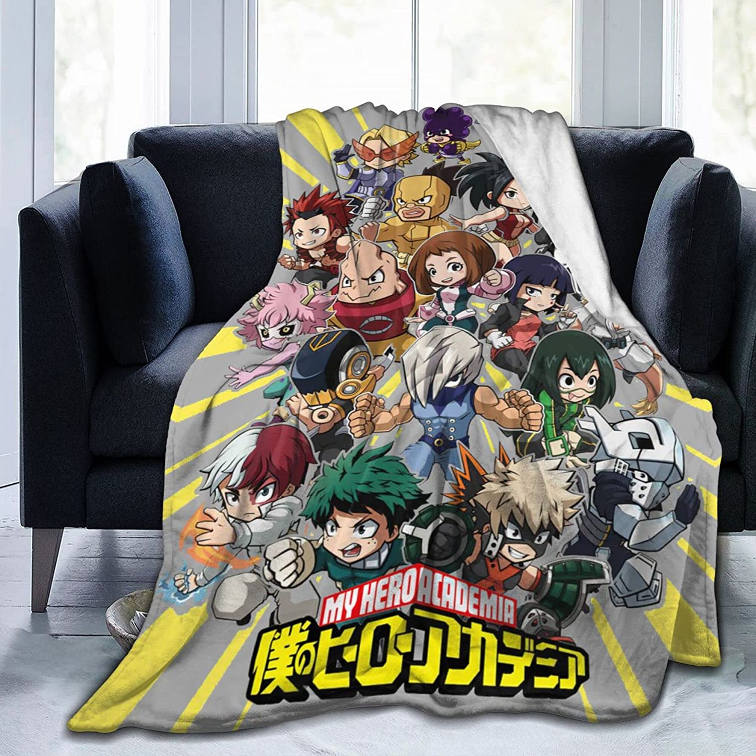 

Ковдра My Hero Academia Плед для ліжка, дивана, кемпінгу, для холодного кінотеатру ACA-Demia або подарунок у подорож для вашої родини та друга 75x90cm