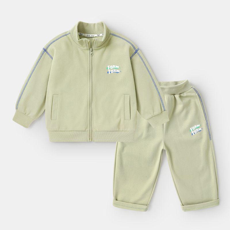Boys  Comfortable Sportswear Set, Spring Style Casual Suit, Baby Children s Clothing, Spring Trendy Style for Young Children Green 140