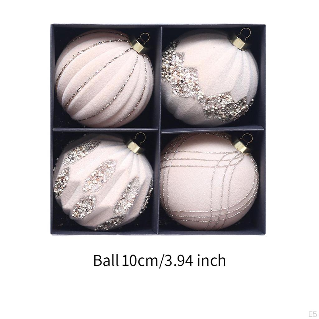 4 Pieces Christmas Ball Ornaments Tree Hanging Reusable DIY Gift Xmas Decor for