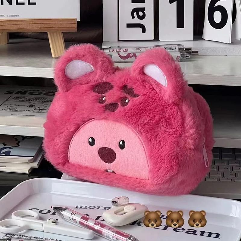 

Мультяшный Милый Мягкий Плюшевый Пенал Сумка для Карандашей для Женщин Большая Вместимость Косметичка Кавайная Кукла Пенал Казуальная Сумка для Хранения