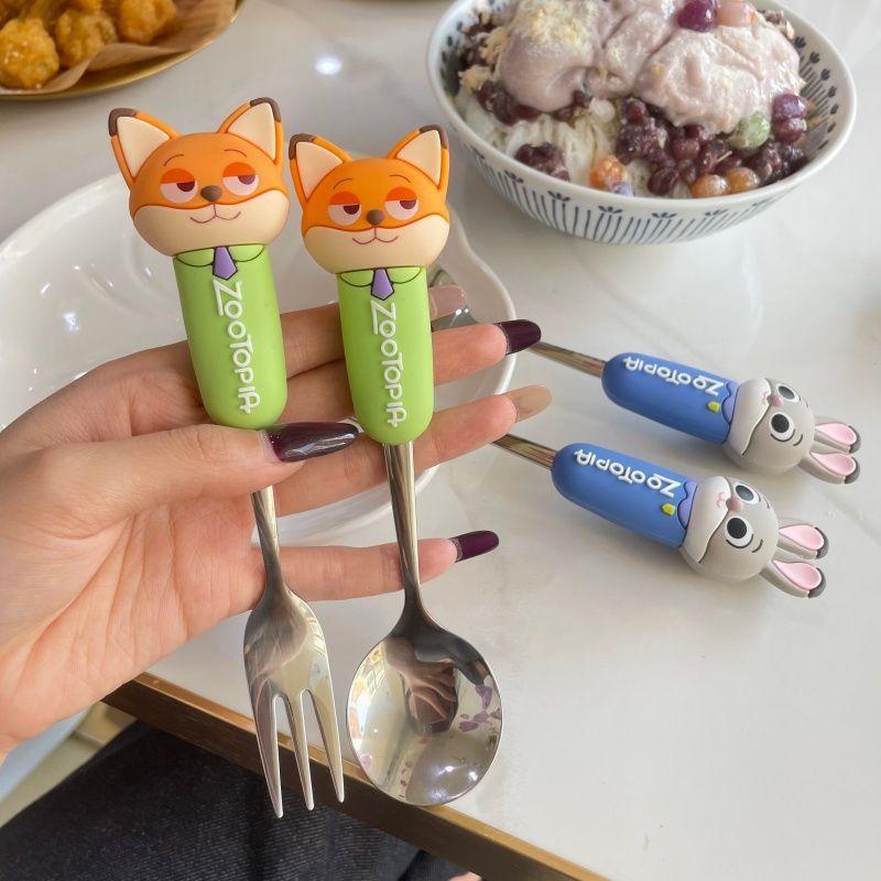 Disney Zootopia Judy Spoon 304 Stainless Steel Cutlery Fork for Boys and Girls, Cute and Fun Spoon