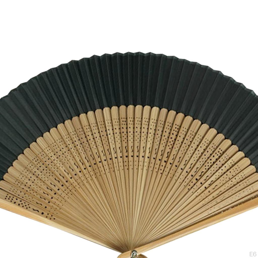 Chinese Folding Fan Chinoiserie Handheld Versatile Lightweight Decorative Folded Bamboo Hand
