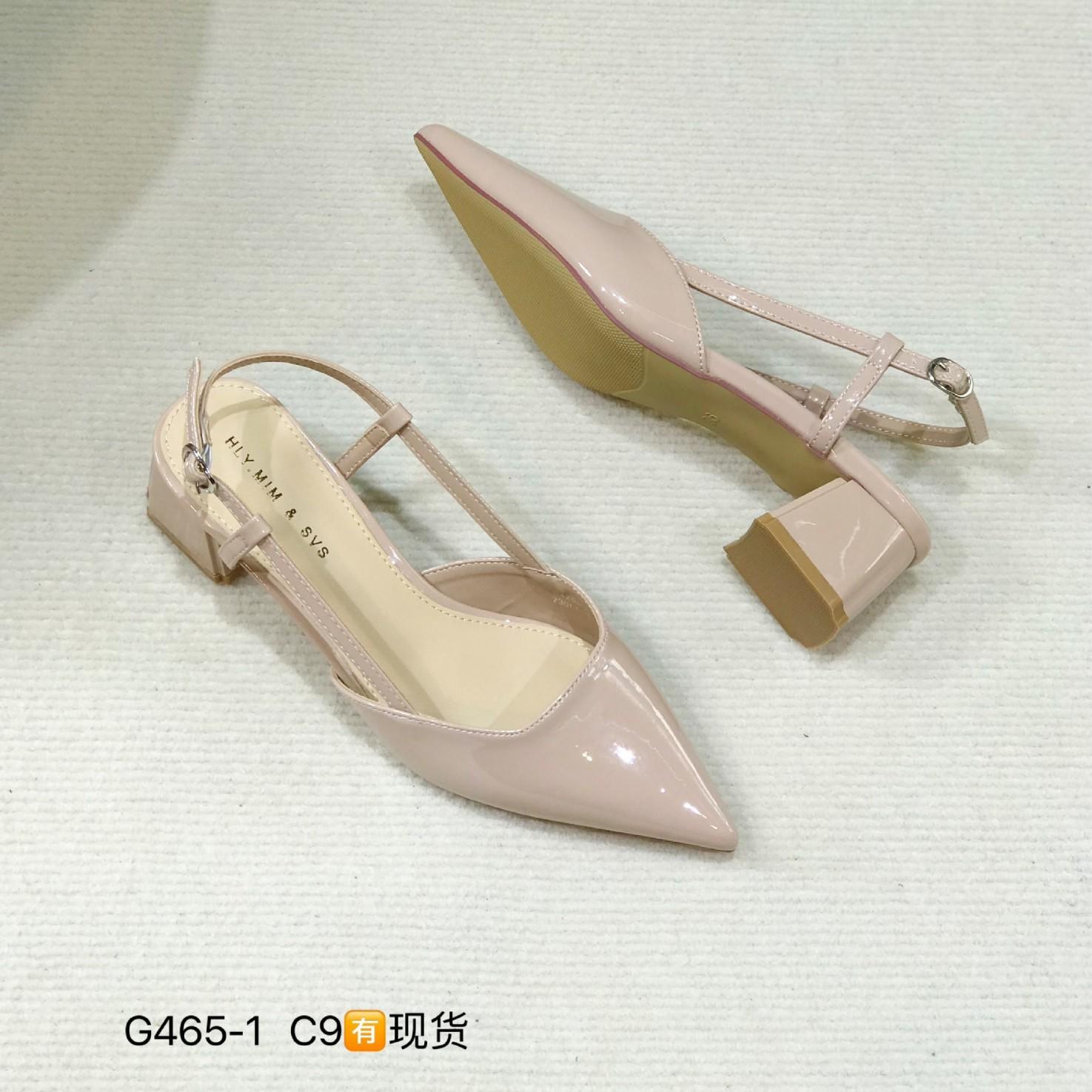

Huiliya 2025 spring French retro versatile thick heel empty high heel single shoes temperament pointed sandals G465-1 40