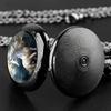 Vintage Unique Silver Horse Animal Design Necklace Pendant Quartz Pocket Watch