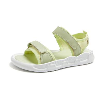 2026 Sommerschuhe Damen Flache Sandalen Weich Bequem Rutschfest Modemarke Damensandalen Urlaubs-Beige-Grüne Schuhe
