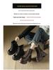 Women's Chunky Heel Martin Boots - 2025 Autumn/Winter British Style Buckle Motorcycle Ankle Boots, Round Toe