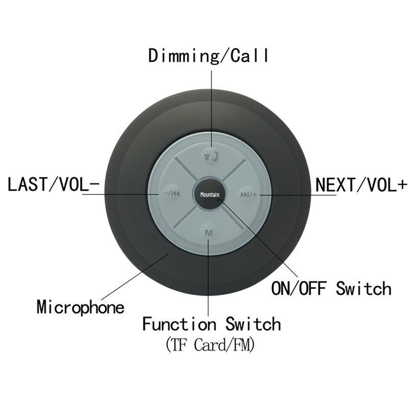 Q9 Bluetooth LED Speaker: Waterproof, Suction Cup, Card Insert, Wireless Mini Speaker for Bathroom.