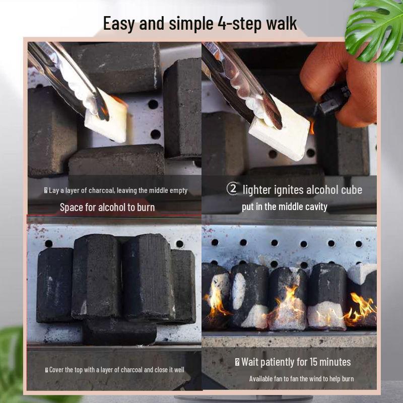 Flammable Smokeless BBQ Charcoal: Heat-Resistant, Long-Lasting Charcoal for Home Grilling