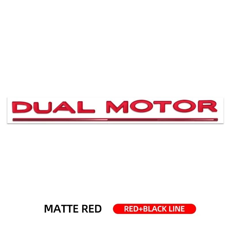 Car Sticker For Tesla Model 3 Y Juniper Highland 2020-2026 2025 Hot DUAL MOTOR Underlined Letters Emblem for TESLA Model 3 Y S X