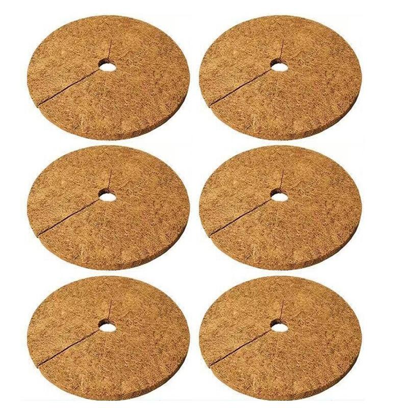 20/25/30/35cm 3PCS Fibre de Coco Naturelle Anneau Paillage Arbre Protecteur Tapis Organique pour Intérieur Extérieur Disque Cache-Plante Pot de Fleur
