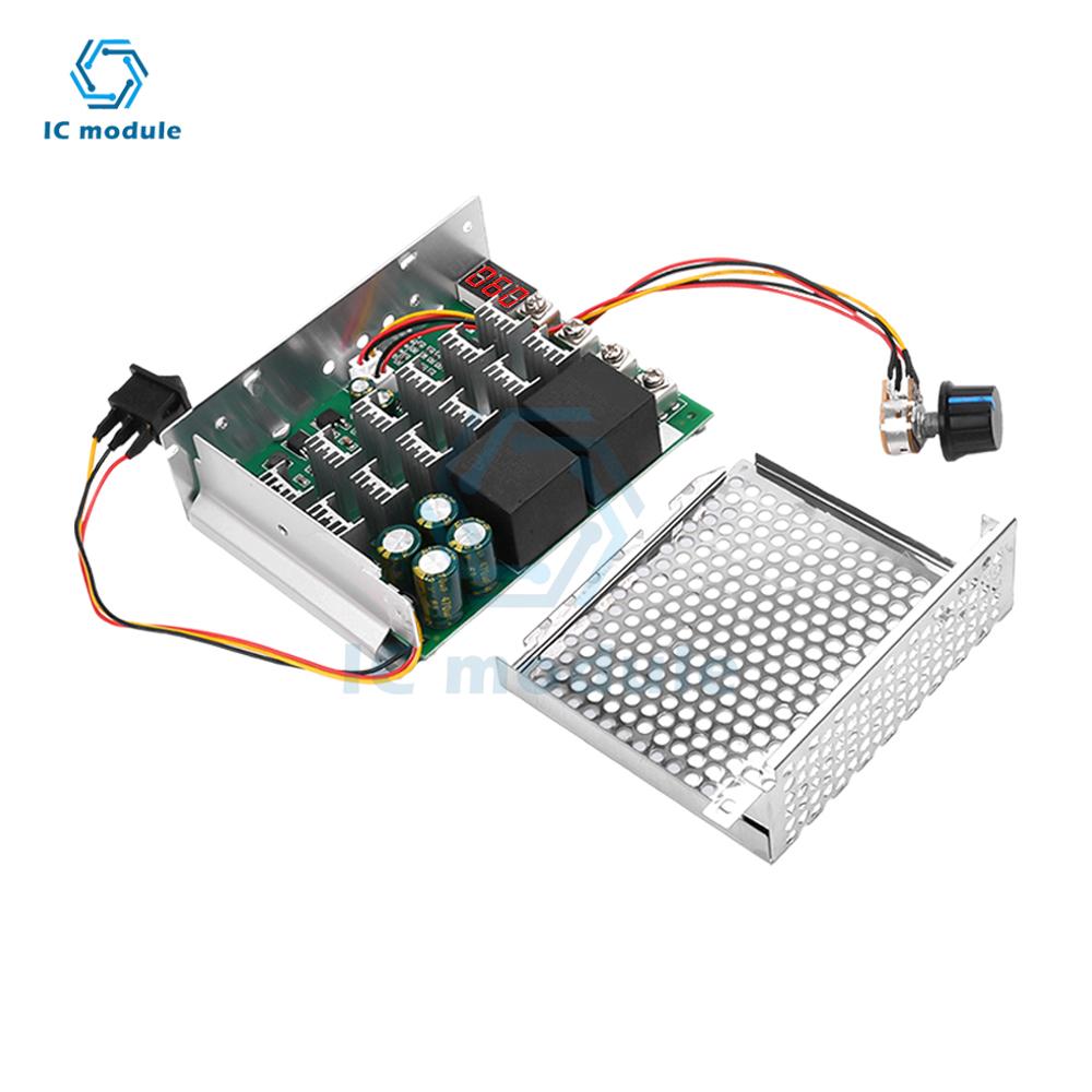 DC10-55V 60A DC Brush Motor Speed Switch Adjustable Forward Reversal Speed Controller Module 12V 24V 36V 48V