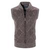Mens Sleeveless Jackets Knitted Sweater Autumn Spring New Male Cardigan Zip Up Knitted Coat Turtleneck Fleece Warm Cold Blouse