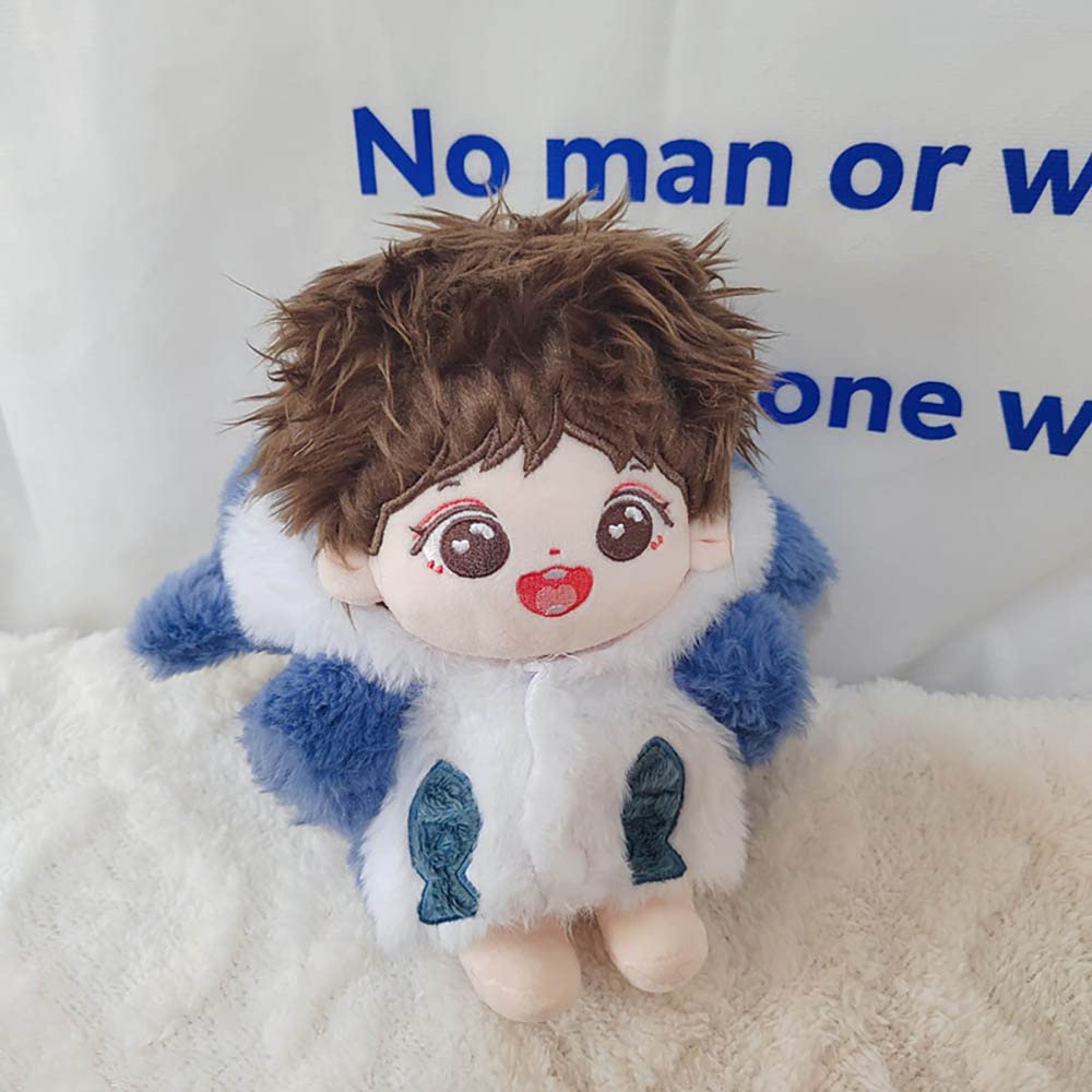 niannyyhouse 20cm stuffed animal clothes, shark hoodie, shoes, dress-up, cotton doll clothes