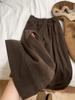 Women's Autumn High Street Wide-Leg Sweatpants - Trendy Loose Floor-Length Design
