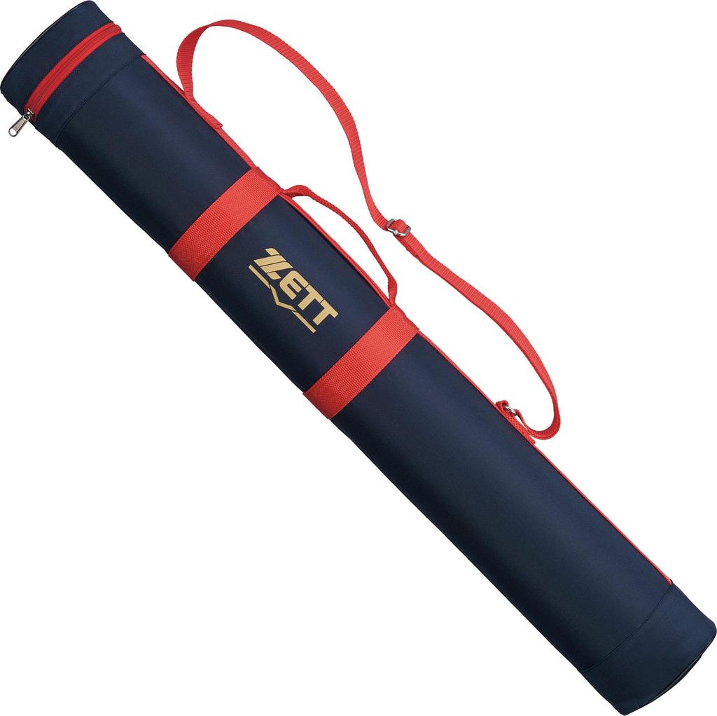 ZETT Youth Baseball Bat Case Navy x Red (2 Bats), BC922JA,