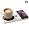 Kaffeebecher-Wärmer, 2-in-1 Telefon-Wireless-Ladegerät, Getränkeerwärmer, 3 Heizstufen, Temperaturregelung, 8h automatische Abschaltung, Kerzenwärmer, USB-Heizuntersetzer W