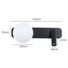 A84E-LED Wall Light With Switch Adjustable Spotlight Glass Wall Sconce Lamp For Bedroom Bedside Light Fixture Wall Decor Black