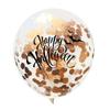 4pcs 12inch Halloween Transparent Champagne Confetti Latex Balloons Skull Witch Ghost Black Cat Halloween Scary Decors Supplies