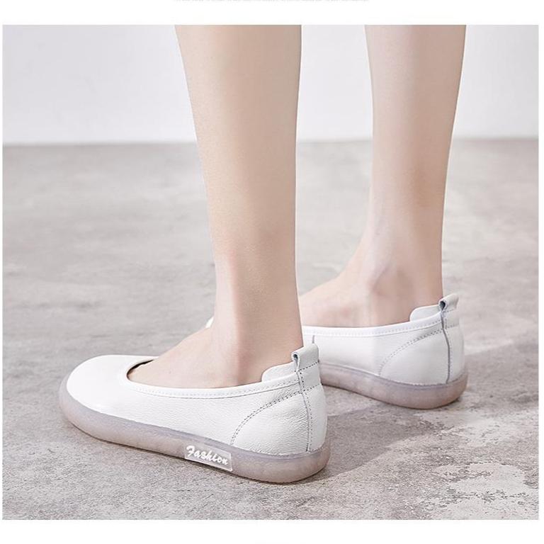 Hong Kong Genuine Leather Flat Summer Shoes for Women - 2025 New Mori Girl Style with Cowhide Sole