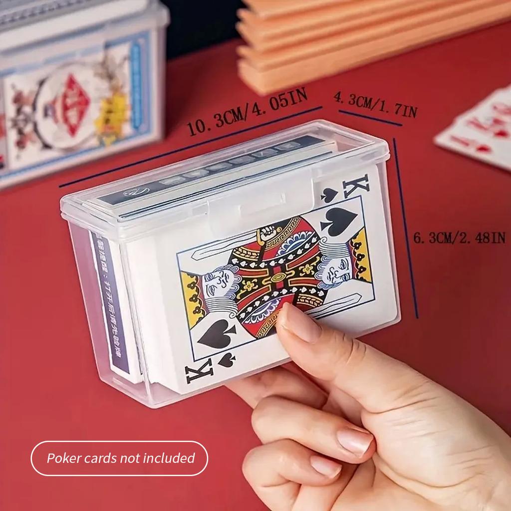 Plastic Rectangular Poker Card Storage Box Game Card Credit Card Drawer Organizer Business Card Case