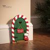 Forniture per Feste Natalizie Porta Fatata Decorazione Murale di Natale, Legno Massello con Supporto Adesivo, Decorazioni Stagionali per Interni Miniature