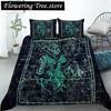 Constellation Duvet Cover Yellow Constellation King Size Bedding Set For Astronomy Enthusiast Soft Twin Polyester Quilt Cover