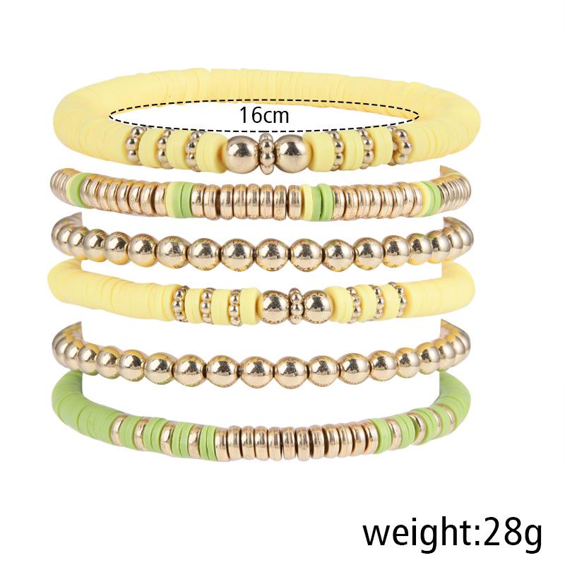 Vintage Bohemian Polymer Clay Bead Bracelet Set for Men and Women