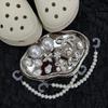 2025 New Model, Hole Shoes, DIY Shoe Flowers, Pearls, Detachable Shoe Buckles, Rhinestone Decorations, Hole Shoe Accessories