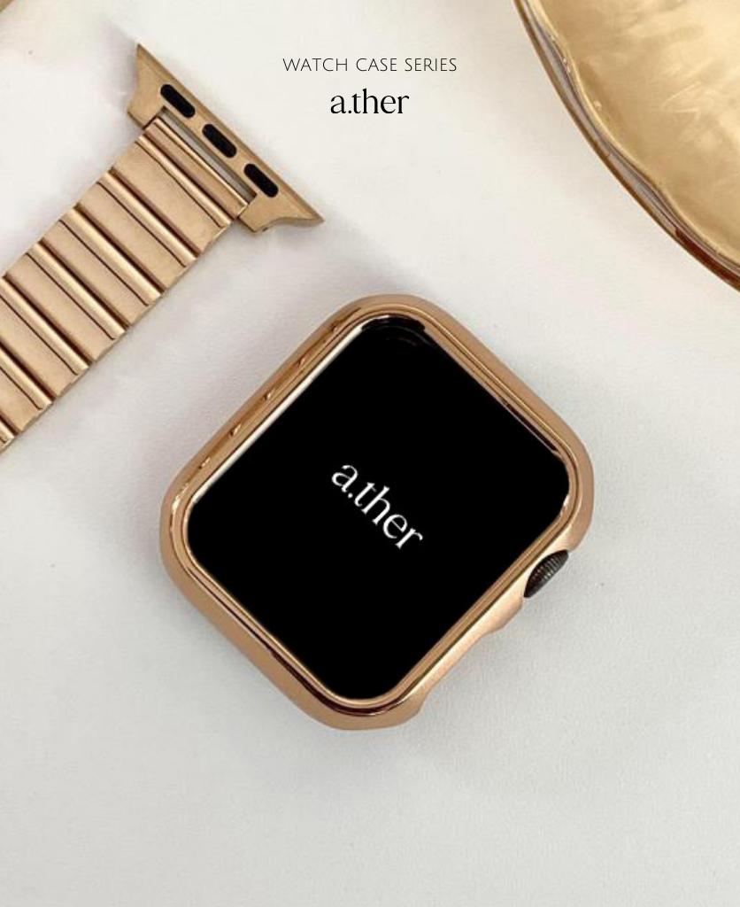 Adeo Apple Watch Chrome-Plated Glossy Bezel Ring Hard Watch Case (Type A)